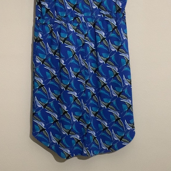 Apt. 9 Blue Black Bird Print Sleeveless Dress Size Small - Picture 7 of 8